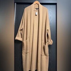 Banana Republic Tan Open-Front Cardigan